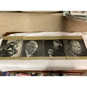 4 1957 Issues of Wisdom Magazine Jan-Mar & June EISENHOWER RODIN RUBINSTEIN